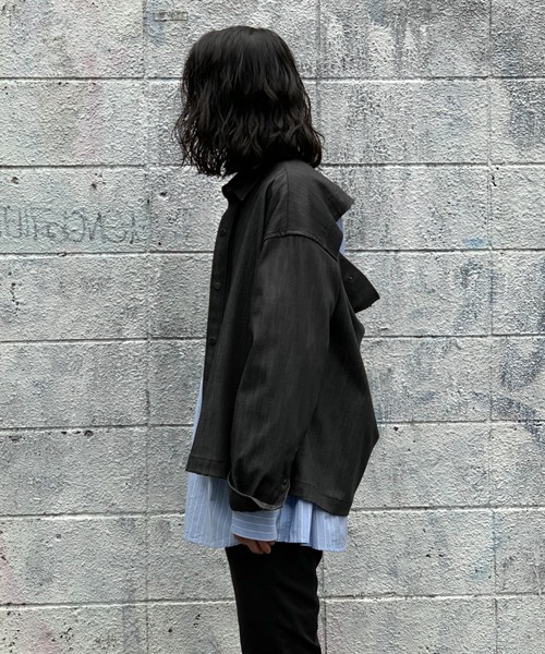 Toironier（トワロニエ）の「Toironier/トワロニエ/DENIM Ventilation SHIRT（シャツ/ブラウス・メンズ・ブラック・F）」の21枚目の写真