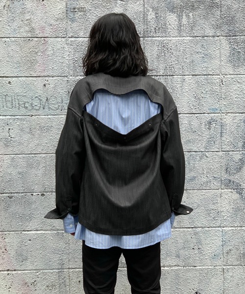 Toironier（トワロニエ）の「Toironier/トワロニエ/DENIM Ventilation SHIRT（シャツ/ブラウス・メンズ・ブラック・F）」の22枚目の写真