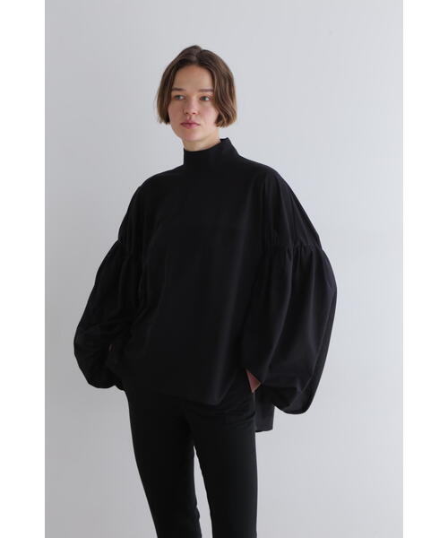 ルフィル　LE PHIL 長袖シャツ　ブラウス 黒　ブラック　2023 ◇ハイゲージジャージーブラウス（シャツ/ブラウス）｜LE PHIL