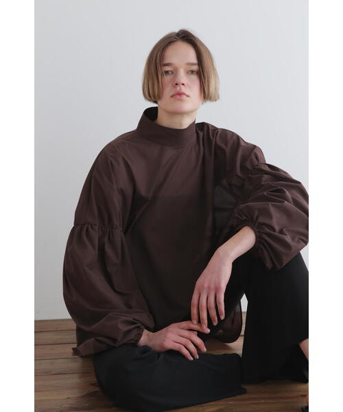 LE PHIL（ルフィル）の「◆ハイゲージジャージーブラウス（シャツ/ブラウス・レディース・ブラウン/ブラック/グレー・F）」の15枚目の写真