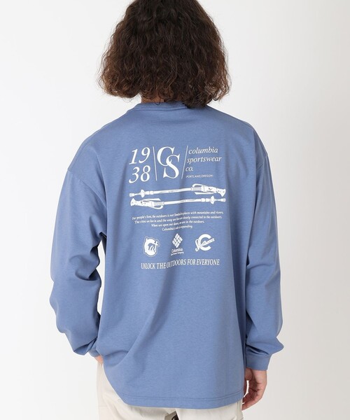 Columbia(コロンビア)の「速乾 UVカット Columbia/メンズ スタックブルック グラフィック ロングスリーブティー(ロンT 長袖Tシャツ)/コロンビア(Tシャツ/カットソー・メンズ・ブルー系その他/イエロー/ブラック/ホワイト/パープル・M/L/XL/S)」の3枚目の写真