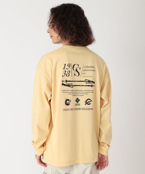 Columbia(コロンビア)の「速乾 UVカット Columbia/メンズ スタックブルック グラフィック ロングスリーブティー(ロンT 長袖Tシャツ)/コロンビア(Tシャツ/カットソー・メンズ・ブルー系その他/イエロー/ブラック/ホワイト/パープル・M/L/XL/S)」の5枚目の写真