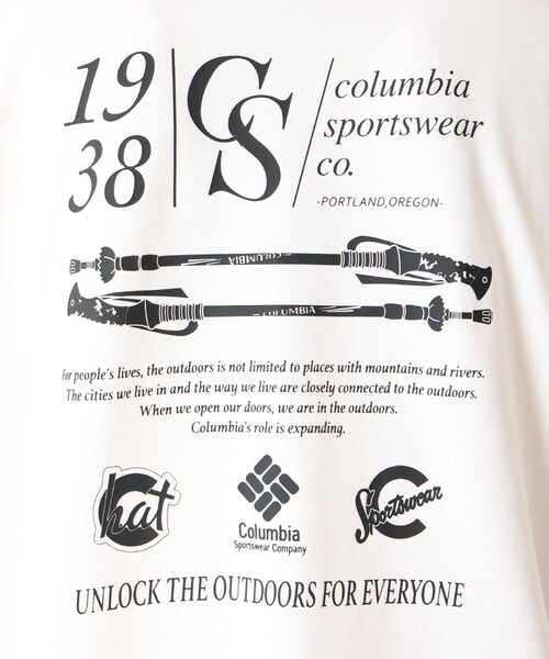 Columbia/ スタックブルックグラフィックロングスリーブTシャツ /コロンビア スタックブルックグラフィックロングスリーブTシャツ(S Bluebell