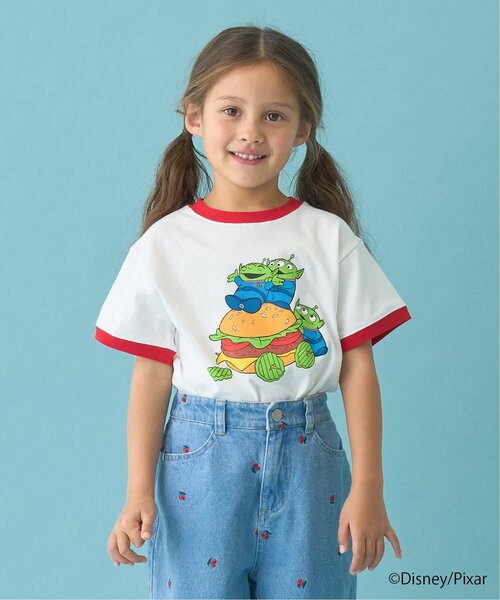 b・ROOM（ビールーム）の「【PIXAR】【カイテキ天竺】エイリアン/フードアソートTシャツ（Tシャツ/カットソー・キッズ・ダークグリーン/ブラック/レッド・140cm/120cm/100cm/110cm/130cm）」の3枚目の写真