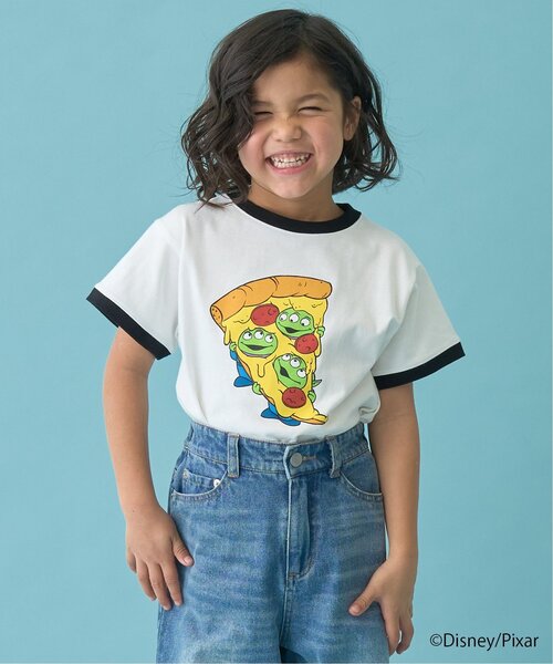 b・ROOM（ビールーム）の「【PIXAR】【カイテキ天竺】エイリアン/フードアソートTシャツ（Tシャツ/カットソー・キッズ・ダークグリーン/ブラック/レッド・140cm/120cm/100cm/110cm/130cm）」の2枚目の写真