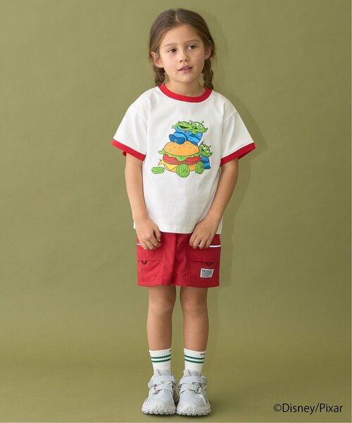 b・ROOM（ビールーム）の「【PIXAR】【カイテキ天竺】エイリアン/フードアソートTシャツ（Tシャツ/カットソー・キッズ・ダークグリーン/ブラック/レッド・140cm/120cm/100cm/110cm/130cm）」の6枚目の写真