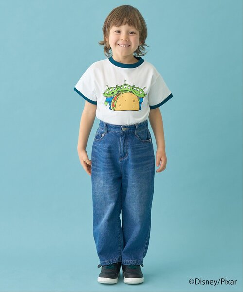 b・ROOM（ビールーム）の「【PIXAR】【カイテキ天竺】エイリアン/フードアソートTシャツ（Tシャツ/カットソー・キッズ・ダークグリーン/ブラック/レッド・140cm/120cm/100cm/110cm/130cm）」の8枚目の写真