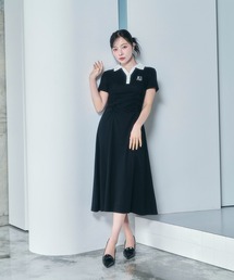 ANDGEEBEE | ギャザーポロロングワンピ(ワンピース)