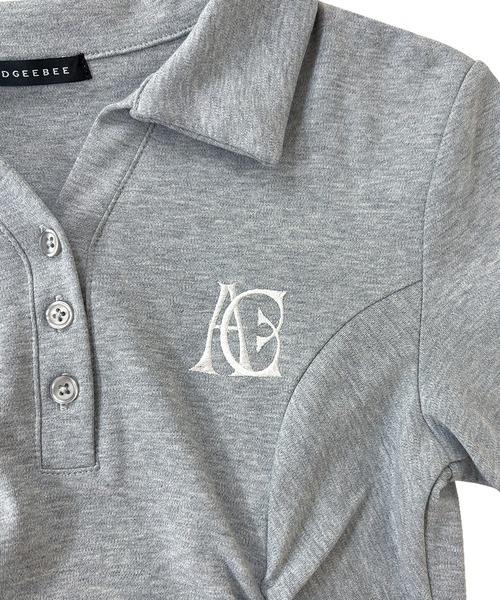 ANDGEEBEE（アンジービー）の「ギャザーポロロングワンピ（ワンピース・レディース・ブラック/グレー・FREE）」の17枚目の写真