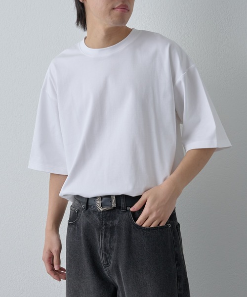 COLONY 2139(コロニートゥーワンスリーナイン)の「フェードコットンボックスT(Tシャツ/カットソー・メンズ・ホワイト/チャコールグレー/ブラック・MEDIUM/LARGE)」の17枚目の写真