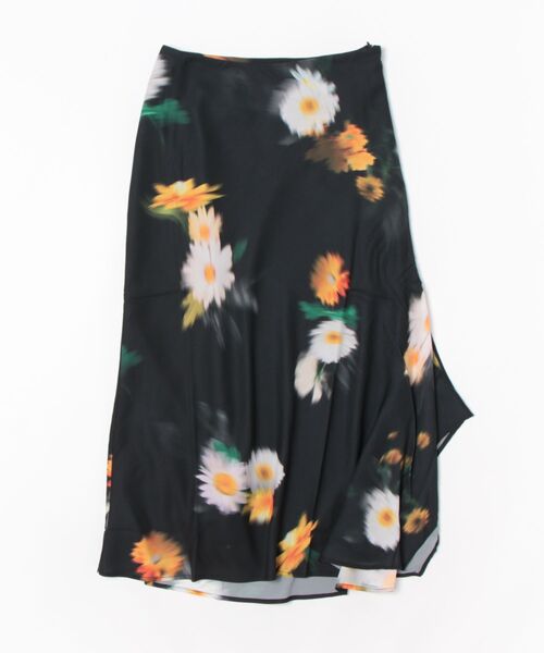 Desigual(デシグアル)の「ブラーフラワープリント ロングスカート(スカート・レディース・ブラック・XS/S/M/L/XL)」の4枚目の写真