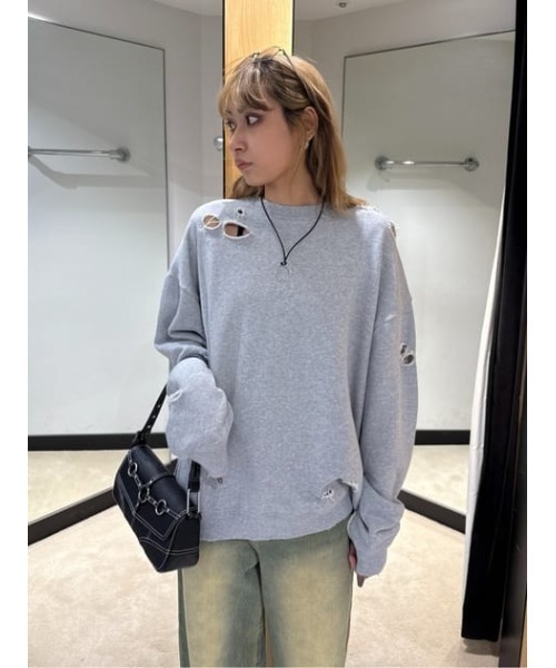 SLY（スライ）の「CIRCULAR BARBELL BIG N/C サーキュラー バーベル ビッグ ネックレス（ネックレス・レディース・シルバー・FREE）」の7枚目の写真