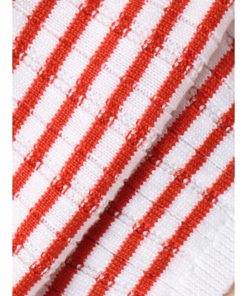 CALNAMUR（カルナムール）の「BOEDER OFFSHOULDER KNIT PO/ボーダーオフショルダーニットプルオーバー（ニット/セーター・レディース・その他1/レッド/ブラック・FREE）」の15枚目の写真