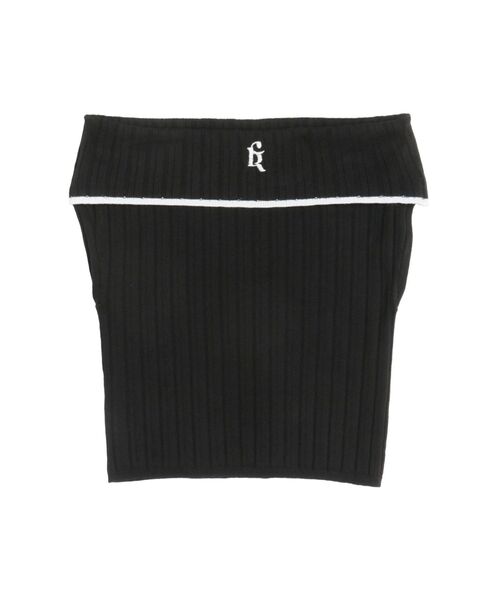 CALNAMUR（カルナムール）の「BOEDER OFFSHOULDER KNIT PO/ボーダーオフショルダーニットプルオーバー（ニット/セーター・レディース・その他1/レッド/ブラック・FREE）」の21枚目の写真