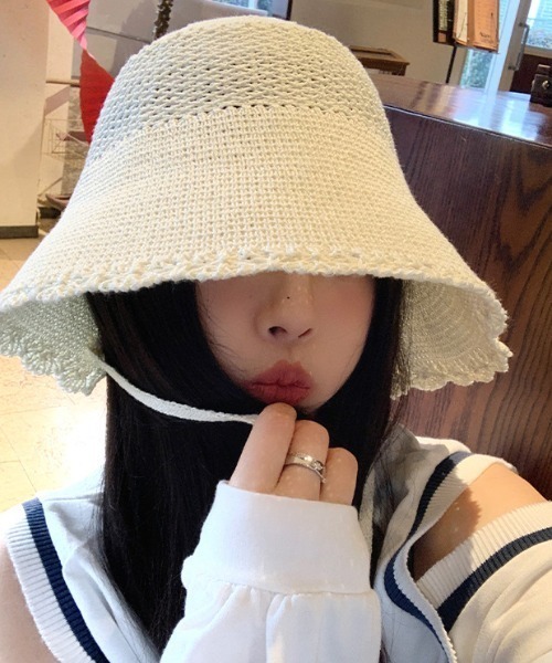 LAC-VERT（ラック・ヴェール）の「デザインレースハット（ハット・レディース・ブラック/ホワイト/ベージュ・FREE）」の12枚目の写真