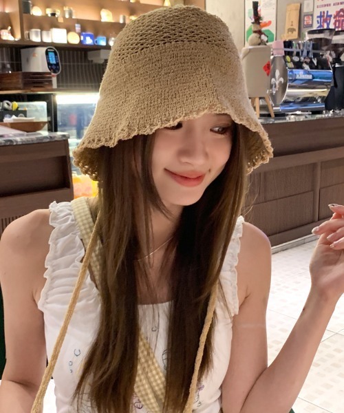 LAC-VERT（ラック・ヴェール）の「デザインレースハット（ハット・レディース・ブラック/ホワイト/ベージュ・FREE）」の6枚目の写真