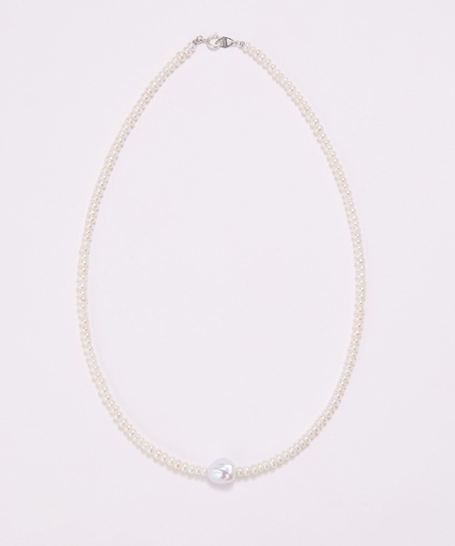 淡水パール】バロックパールネックレス/40cm（ネックレス