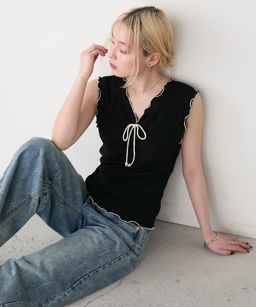 トップス Bristol ZW COLLECTION RUFFLED DENIM SHIRT - Blue | ZARA United States