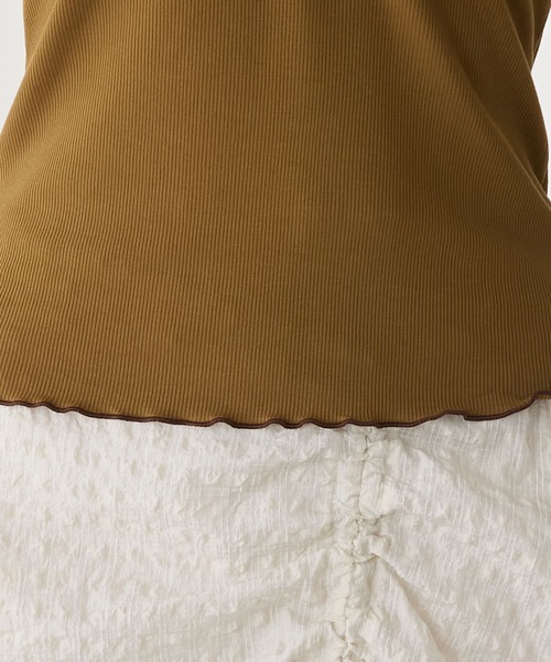 forksy.（フォルクシー）の「【forksy.】メロウフリル リブタンクトップ（タンクトップ・レディース・マスタード/ダークグレー/ブラウン/ブラック・FREE）」の16枚目の写真