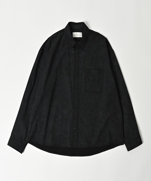 ADAM PATEK（アダムパテック）の「【ADAMPATEK/アダムパテック】uneven dyeing  shirt  むら染めプリントシャツ（シャツ/ブラウス・メンズ・ホワイト/グレー/ブラック・1/2）」の2枚目の写真