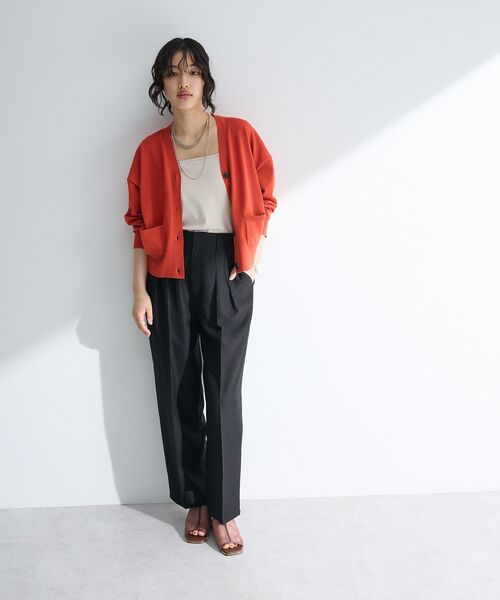 Green　Parks（グリーンパークス）の「ポケット付コンパクトカーディガン（カーディガン/ボレロ・レディース・ライトグレー/ブルー/オレンジ/ダークグレー/ベージュ・FREE）」の21枚目の写真