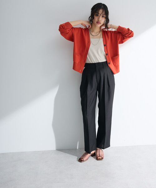 Green　Parks（グリーンパークス）の「ポケット付コンパクトカーディガン（カーディガン/ボレロ・レディース・ライトグレー/ブルー/オレンジ/ダークグレー/ベージュ・FREE）」の22枚目の写真