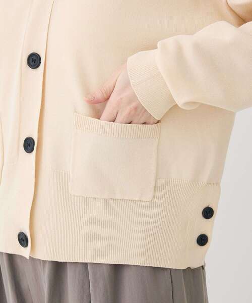 Green　Parks（グリーンパークス）の「ポケット付コンパクトカーディガン（カーディガン/ボレロ・レディース・ライトグレー/ブルー/オレンジ/ダークグレー/ベージュ・FREE）」の6枚目の写真