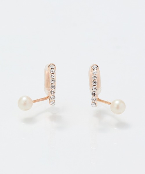 Phoebe（フィービィー）の「【痛くないシリーズ】ラインストーンパールフロートライトフィットイヤリング（イヤリング・レディース・イエローゴールド/シャンパン/シルバー・FREE）」の14枚目の写真