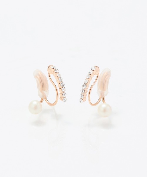 Phoebe（フィービィー）の「【痛くないシリーズ】ラインストーンパールフロートライトフィットイヤリング（イヤリング・レディース・イエローゴールド/シャンパン/シルバー・FREE）」の15枚目の写真