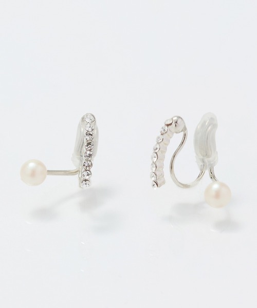 Phoebe（フィービィー）の「【痛くないシリーズ】ラインストーンパールフロートライトフィットイヤリング（イヤリング・レディース・イエローゴールド/シャンパン/シルバー・FREE）」の17枚目の写真