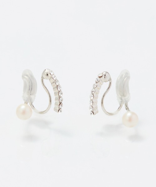 Phoebe（フィービィー）の「【痛くないシリーズ】ラインストーンパールフロートライトフィットイヤリング（イヤリング・レディース・イエローゴールド/シャンパン/シルバー・FREE）」の22枚目の写真