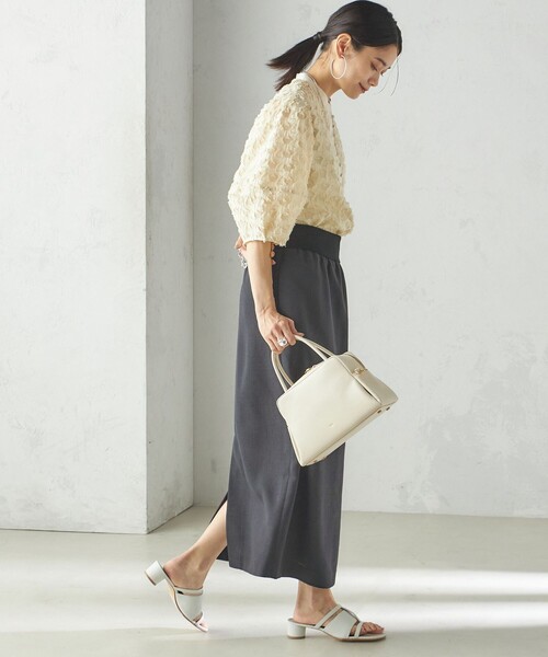 セール】〈手洗い可能〉幾何柄 カット ジャカード ブラウス（シャツ