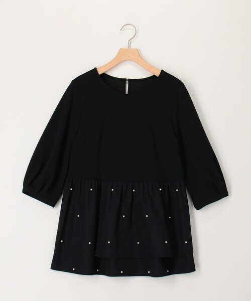 MICO COULIER（ミコクリエ）の「パールスタッズブラウス（シャツ/ブラウス・レディース・オフホワイト/ブラック・38）」の7枚目の写真