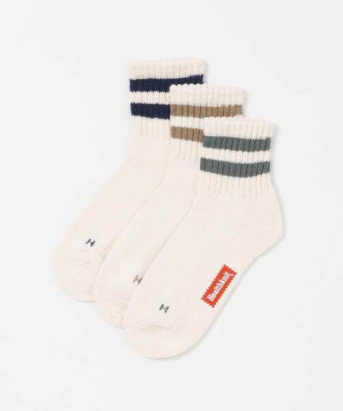 Healthknit(ヘルスニット)の「Healthknit シンカー2Lineミドルソックス3P(ソックス/靴下・メンズ・その他1・-)」の1枚目の写真