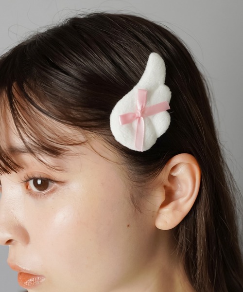 ⓝⓔⓦ【リボン付き天使の羽】ベビーヘアクリップ　キッズヘアクリップ　ヘアゴム ⓝⓔⓦ【リボン付き天使の羽】ベビーヘアクリップキッズヘアクリップ