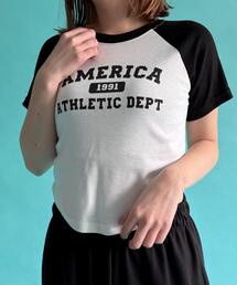 WOND/AMERICAラグランチビT