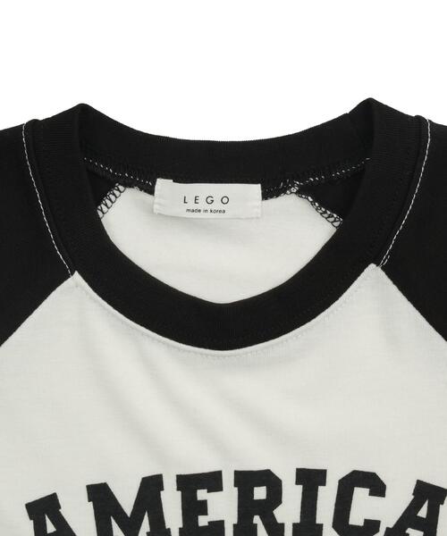 WOND(ウォンド)の「WOND/AMERICAラグランチビT(Tシャツ/カットソー・レディース・ブラック・FREE)」の9枚目の写真