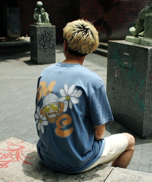 MELLOW(メロー)の「ME FLOWER SS TEE(Tシャツ/カットソー・メンズ・ホワイト/ブラック/ブルー・M/L/XL)」の3枚目の写真
