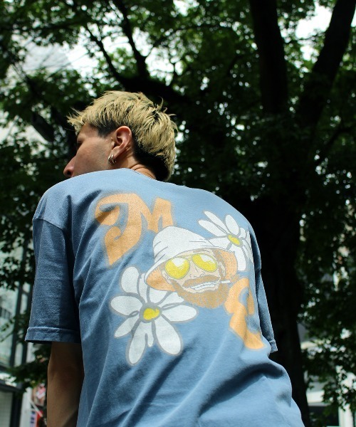 MELLOW(メロー)の「ME FLOWER SS TEE(Tシャツ/カットソー・メンズ・ホワイト/ブラック/ブルー・M/L/XL)」の5枚目の写真