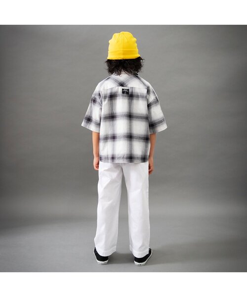 BREEZE(ブリーズ)の「【B NEW JACK/ジュニア対応】サイドライン総柄半袖シャツ_90~160cm展開(シャツ/ブラウス・キッズ・オフホワイト/ブラック/パープル・90/100/110/120/130/140/150/160)」の9枚目の写真