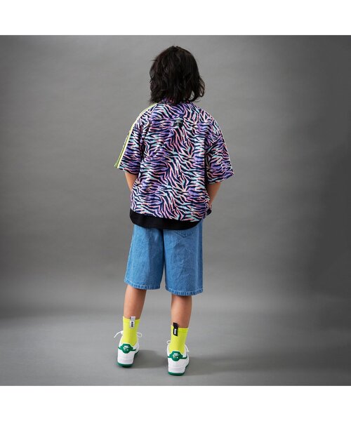 BREEZE(ブリーズ)の「【B NEW JACK/ジュニア対応】サイドライン総柄半袖シャツ_90~160cm展開(シャツ/ブラウス・キッズ・オフホワイト/ブラック/パープル・90/100/110/120/130/140/150/160)」の11枚目の写真