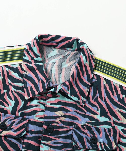 BREEZE(ブリーズ)の「【B NEW JACK/ジュニア対応】サイドライン総柄半袖シャツ_90~160cm展開(シャツ/ブラウス・キッズ・オフホワイト/ブラック/パープル・90/100/110/120/130/140/150/160)」の22枚目の写真