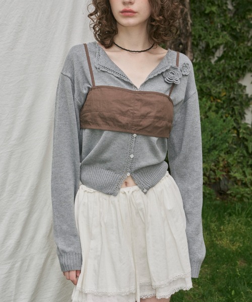 back point layered bustier / バックポイントレイヤードビスチェ レディース back point layered bustier / バックポイントレイヤード
