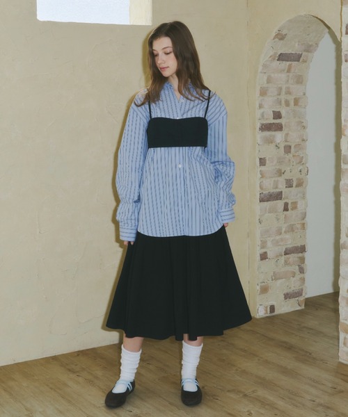 GIUNON（ジウノン）の「back point layered bustier / バックポイントレイヤードビスチェ（その他トップス・レディース・ブラウン/ブラック・FREE）」の19枚目の写真