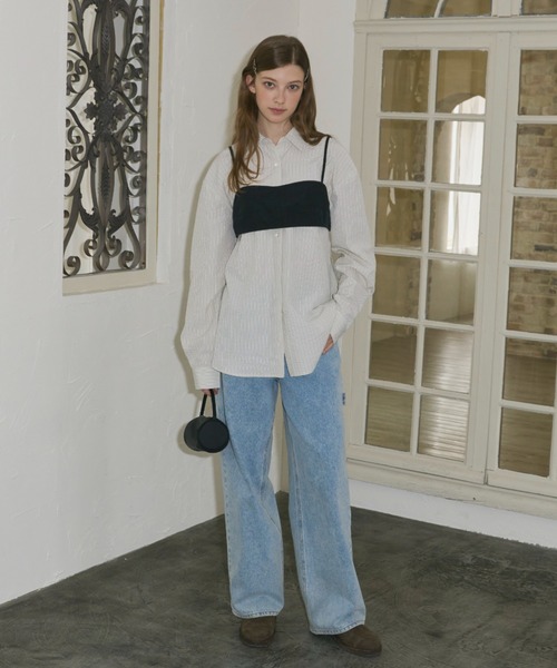 GIUNON（ジウノン）の「back point layered bustier / バックポイントレイヤードビスチェ（その他トップス・レディース・ブラウン/ブラック・FREE）」の13枚目の写真