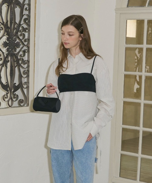 GIUNON（ジウノン）の「back point layered bustier / バックポイントレイヤードビスチェ（その他トップス・レディース・ブラウン/ブラック・FREE）」の18枚目の写真