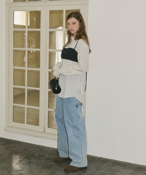 GIUNON（ジウノン）の「back point layered bustier / バックポイントレイヤードビスチェ（その他トップス・レディース・ブラウン/ブラック・FREE）」の15枚目の写真