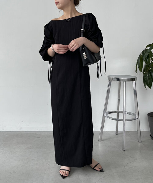 美品！！！Arobe パフギャザーワンピース ワンピース