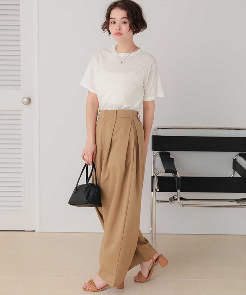 titivate(ティティベイト)の「ハーフスリーブシアーカットソートップス(Tシャツ/カットソー・レディース・オフホワイト/シルバー/ブラック/ライトブルー/ライトグリーン・S/M/L)」の10枚目の写真