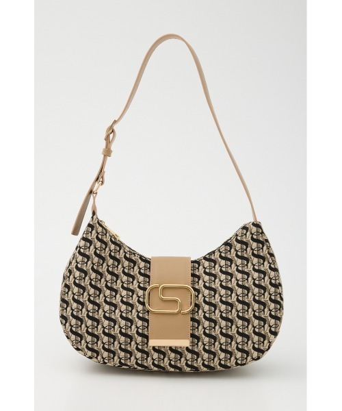 SLY（スライ）の「S BADGE BUCKLE BELTED BAG エス バッジ バックル ベルティド バッグ（ハンドバッグ・レディース・ベージュ/ブラック・FREE）」の18枚目の写真